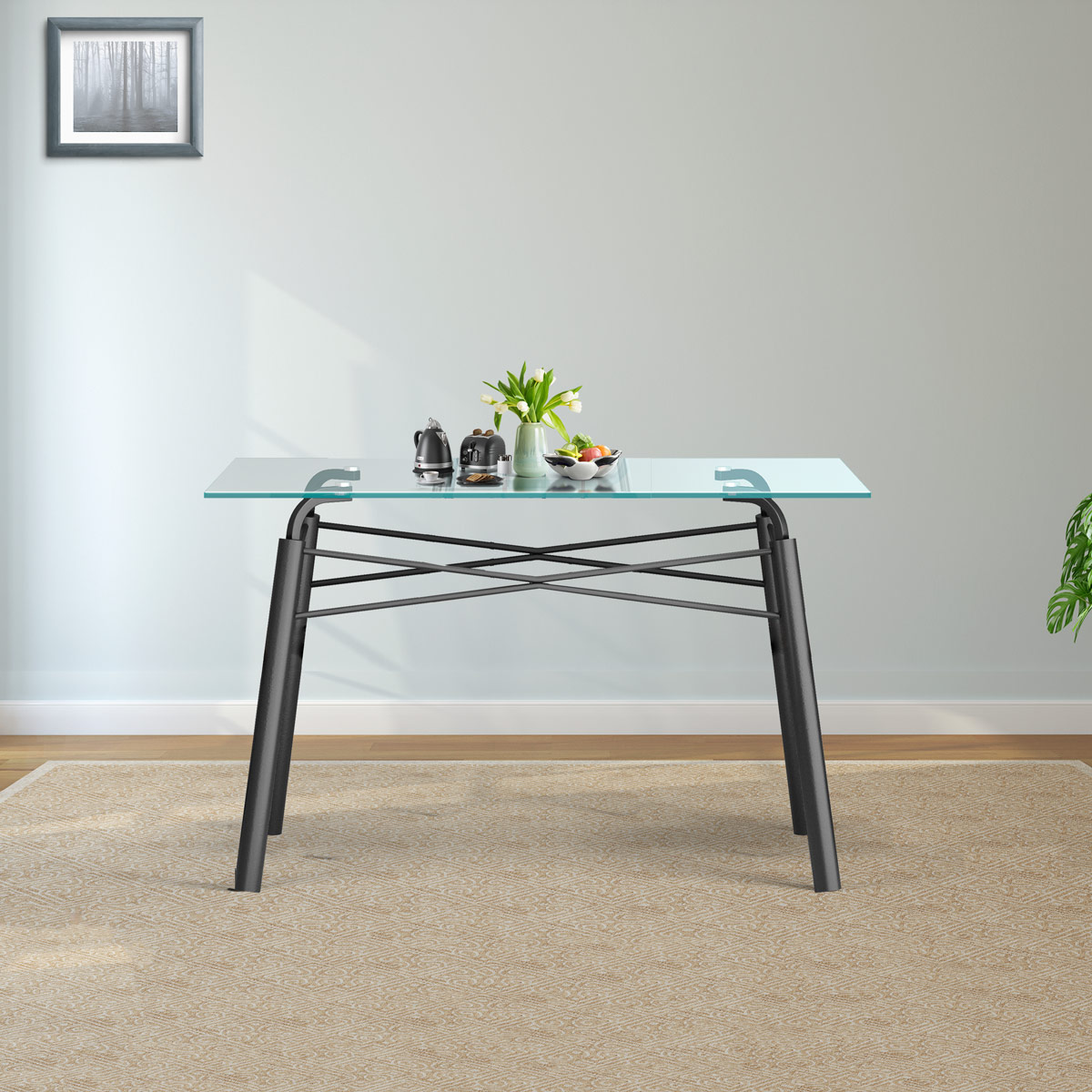Caroline Metal Dining Table | TDH-218-4-1-66 Product Code : 996410